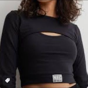 H&M long sleeve crop top